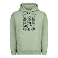 Pigment Oil Green halloween dancing skeletons Urban Hoodie - BarkalooDesign