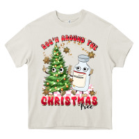 Cream racn around the christmas tree Heavy Core Tee - MaliasSmallBusiness