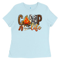 Baby Blue Camp Life Ladies Tee - BundleAndBundleShop