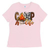 Bubblegum Pink Camp Life Ladies Tee - BundleAndBundleShop