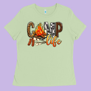 Camp Life Ladies Tee Designed By Bundleandbundleshop