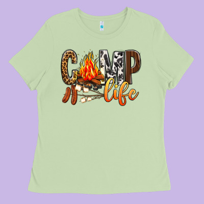 Camp Life Ladies Tee Designed By Bundleandbundleshop