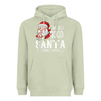 Matcha i'm so good santa came twice christmas pajama funn Heavyweight Hoodie - tuanDangUi