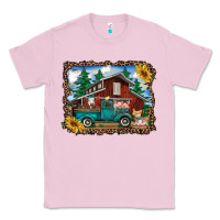 Bubblegum Pink western barn with farm animals Classic Tee - RanaPortraitStore