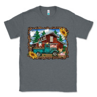 Charcoal Heather western barn with farm animals Classic Tee - RanaPortraitStore