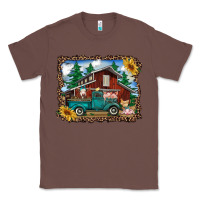 Chestnut western barn with farm animals Classic Tee - RanaPortraitStore