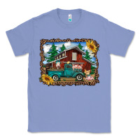 Colony Blue western barn with farm animals Classic Tee - RanaPortraitStore