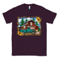 Plum western barn with farm animals Classic Tee - RanaPortraitStore