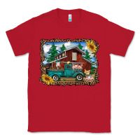 Red western barn with farm animals Classic Tee - RanaPortraitStore