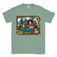 Sage western barn with farm animals Classic Tee - RanaPortraitStore