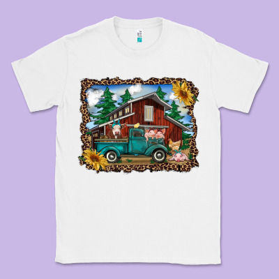 Western Barn With Farm Animals Classic Tee Designed By Ranaportraitstore
