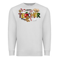 Dove Grey christmas teacher Premium Sweatshirt - LillyAllenDesigns