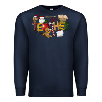 Navy christmas teacher Premium Sweatshirt - LillyAllenDesigns
