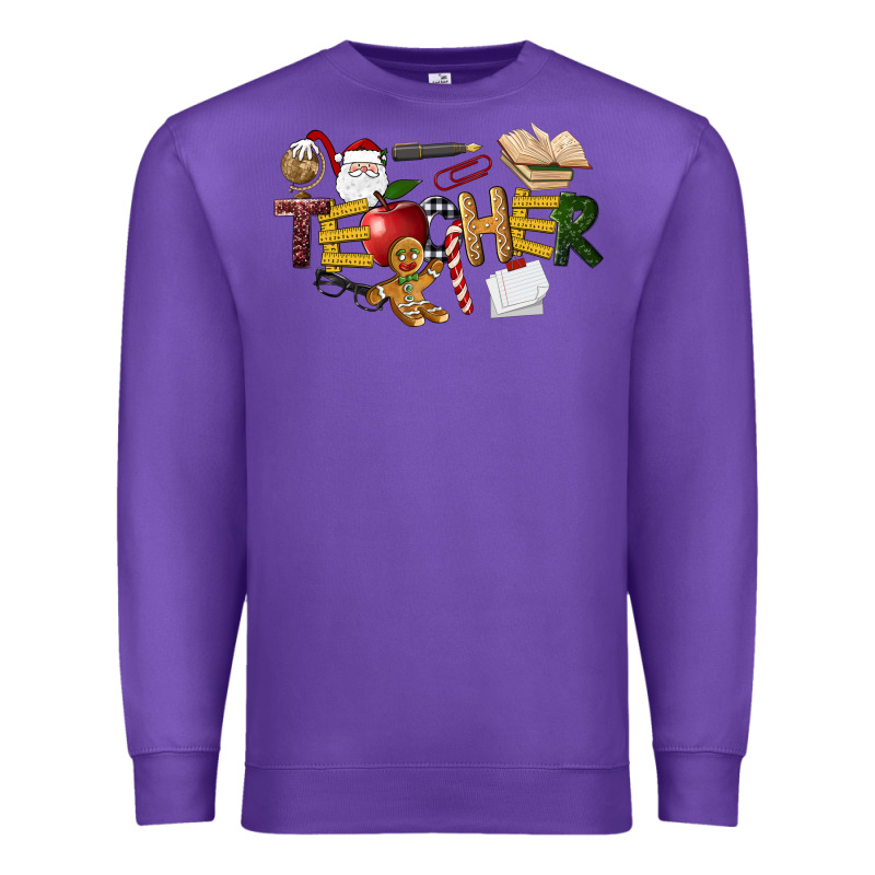 Christmas Teacher Premium Sweatshirt by LillyAllenDesigns | Teevron