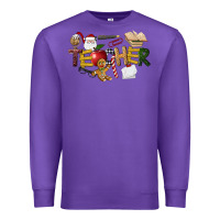 Purple christmas teacher Premium Sweatshirt - LillyAllenDesigns