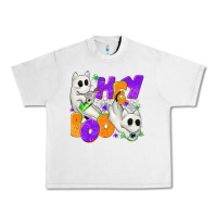 Lunar Rock Hey Boo with Ghost Cats Urban Heavy Tee - texasbilliewilder