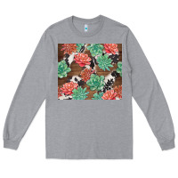 Heather Grey succulents and cowhide Long Sleeve Tee - TumblerDesignByShophia