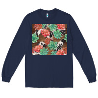 Navy succulents and cowhide Long Sleeve Tee - TumblerDesignByShophia