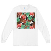 White succulents and cowhide Long Sleeve Tee - TumblerDesignByShophia