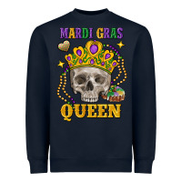 Navy Skull Mardi Gras queen Heavyweight Sweatshirt - FaDigitalArtStudio