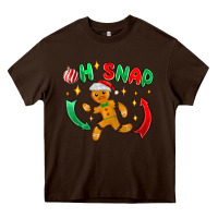 Chocolate Brown oh snap with gingerbread Heavy Core Tee - MaliasSmallBusiness