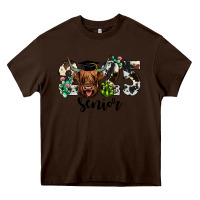 Chocolate Brown cow 2025 senior Heavy Core Tee - JahusDesignShop
