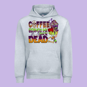 Coffee Brings Me Back Dead Urban Hoodie Designed By Barkaloodesign