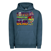 Pigment Midnight Navy coffee brings me back dead Urban Hoodie - BarkalooDesign