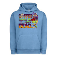 Pigment Pebble Blue coffee brings me back dead Urban Hoodie - BarkalooDesign