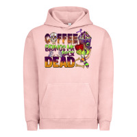 Pigment Salmon coffee brings me back dead Urban Hoodie - BarkalooDesign