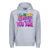 Heather Grey Be Proud Of Who You Are Premium Hoodie - BundleAndBundleShop