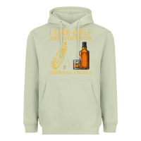 Matcha I Like Bourbon and Golf and Maybe 3 People Whiskey Heavyweight Hoodie - tuanDangUi