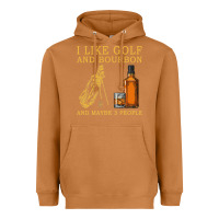 I Like Bourbon And Golf And Maybe 3 People Whiskey Heavyweight Hoodie | Teevron