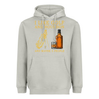 Moon Dust I Like Bourbon and Golf and Maybe 3 People Whiskey Heavyweight Hoodie - tuanDangUi