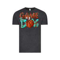 Vintage Black Game day leopard basketball Vintage Tee - NancyCooperArtShop