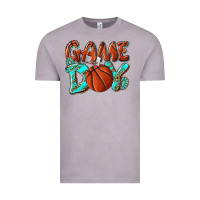 Vintage Zinc Game day leopard basketball Vintage Tee - NancyCooperArtShop