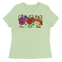 Matcha Peace Love Tacos Ladies Tee - BundleAndBundleShop