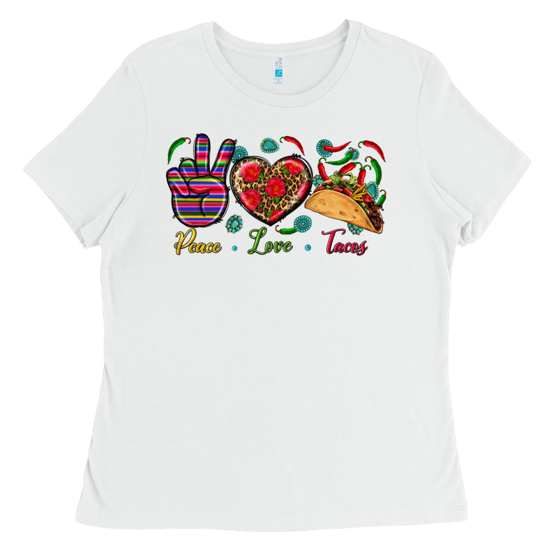 Peace Love Tacos Ladies Tee by BundleAndBundleShop | Teevron