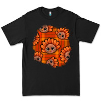 Black Thanksgiving Turkey With Tartan Patch Premium Tee - BundleAndBundleShop