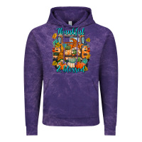 Cloud Purple Thankful Blessed Vintage Hoodie - texasbilliewilder