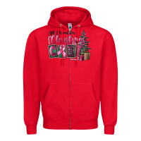 Red all i want for christmas is cure Zipper Hoodie - FaDigitalArtStudio