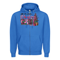 True Royal all i want for christmas is cure Zipper Hoodie - FaDigitalArtStudio