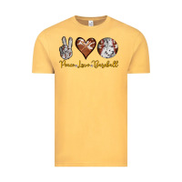 Vintage Mustard peace love baseball Vintage Tee - RanaPortraitStore