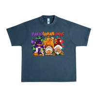 Midnight Navy Hallothanksmas gnomes Urban Heavy Tee - NancyCooperArtShop