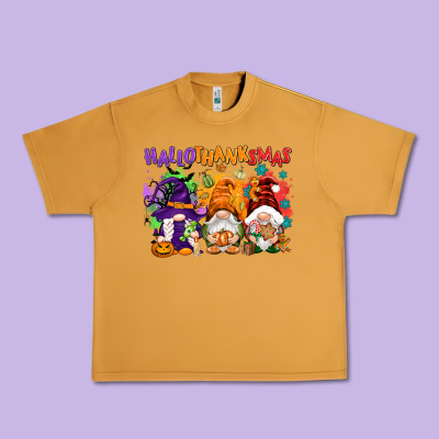 Hallothanksmas Gnomes Urban Heavy Tee Designed By Nancycooperartshop