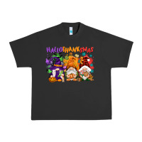 Pigment Black Hallothanksmas gnomes Urban Heavy Tee - NancyCooperArtShop
