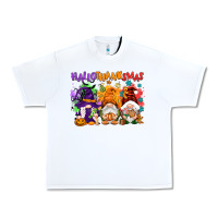White Hallothanksmas gnomes Urban Heavy Tee - NancyCooperArtShop