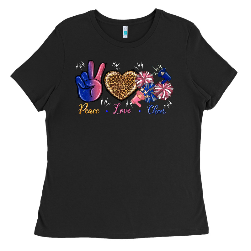Peace Love Cheer Ladies Tee by BundleAndBundleShop | Teevron