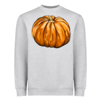 Heather Grey Pumpkin Heavyweight Sweatshirt - FaDigitalArtStudio