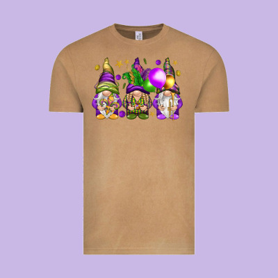 Mardi Gras Gnomes Vintage Tee Designed By Nancycooperartshop
